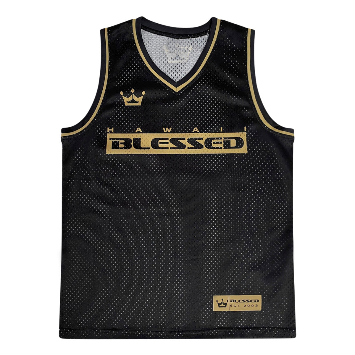 BLESSEDinHI Black & Gold Jersey Adult and Kids Men's / 2XL