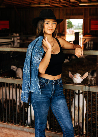 Lehua Blue Denim Jacket