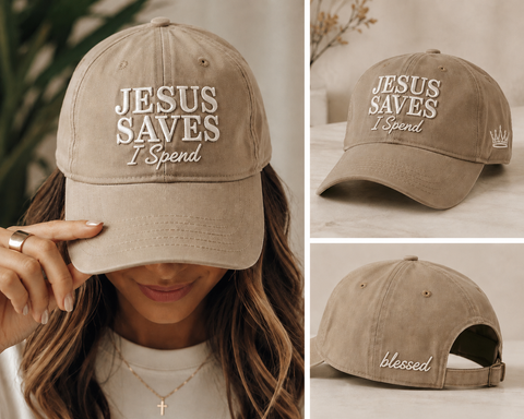 Jesus Saves I Spend Hat