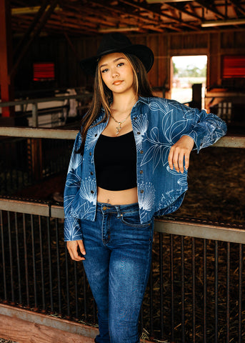 Lehua Blue Denim Jacket