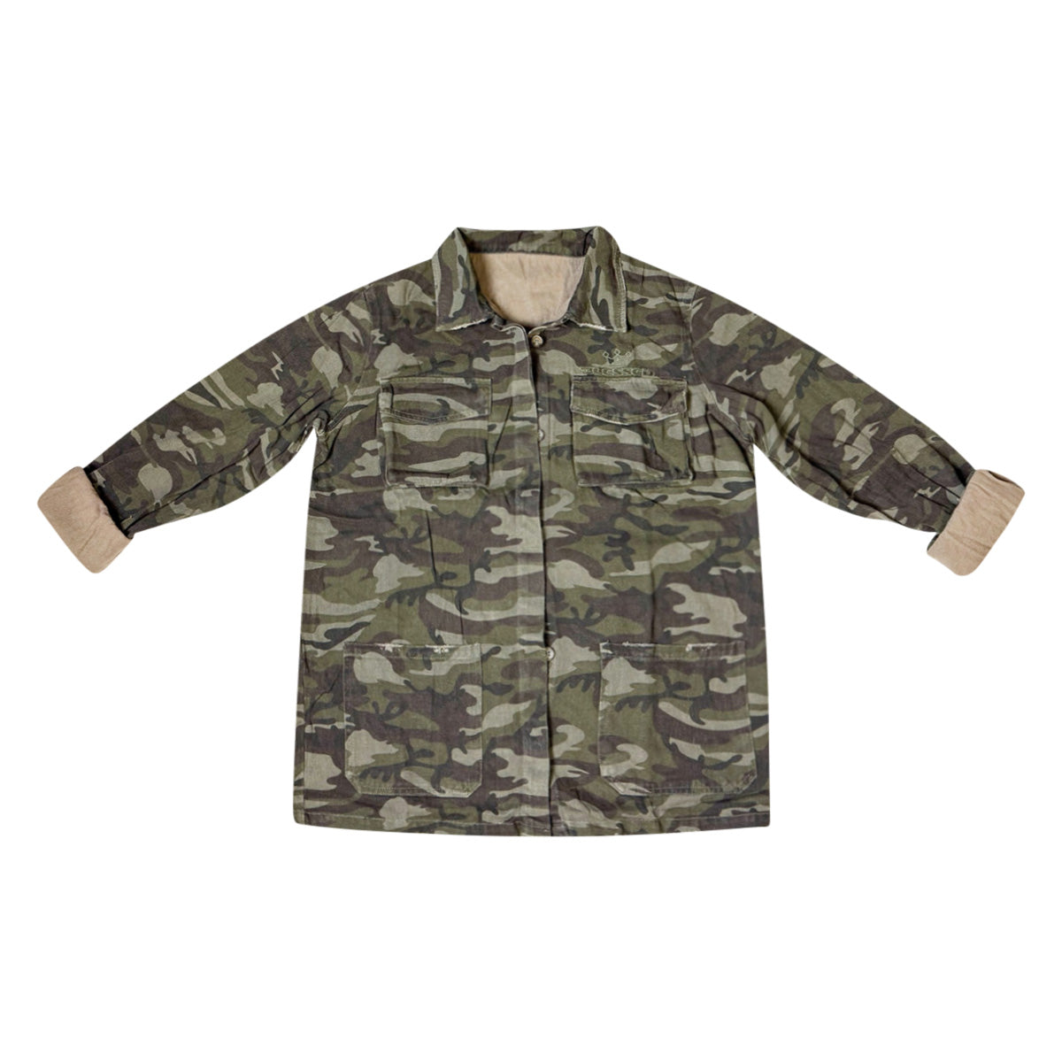 Camo Embroidered Shacket