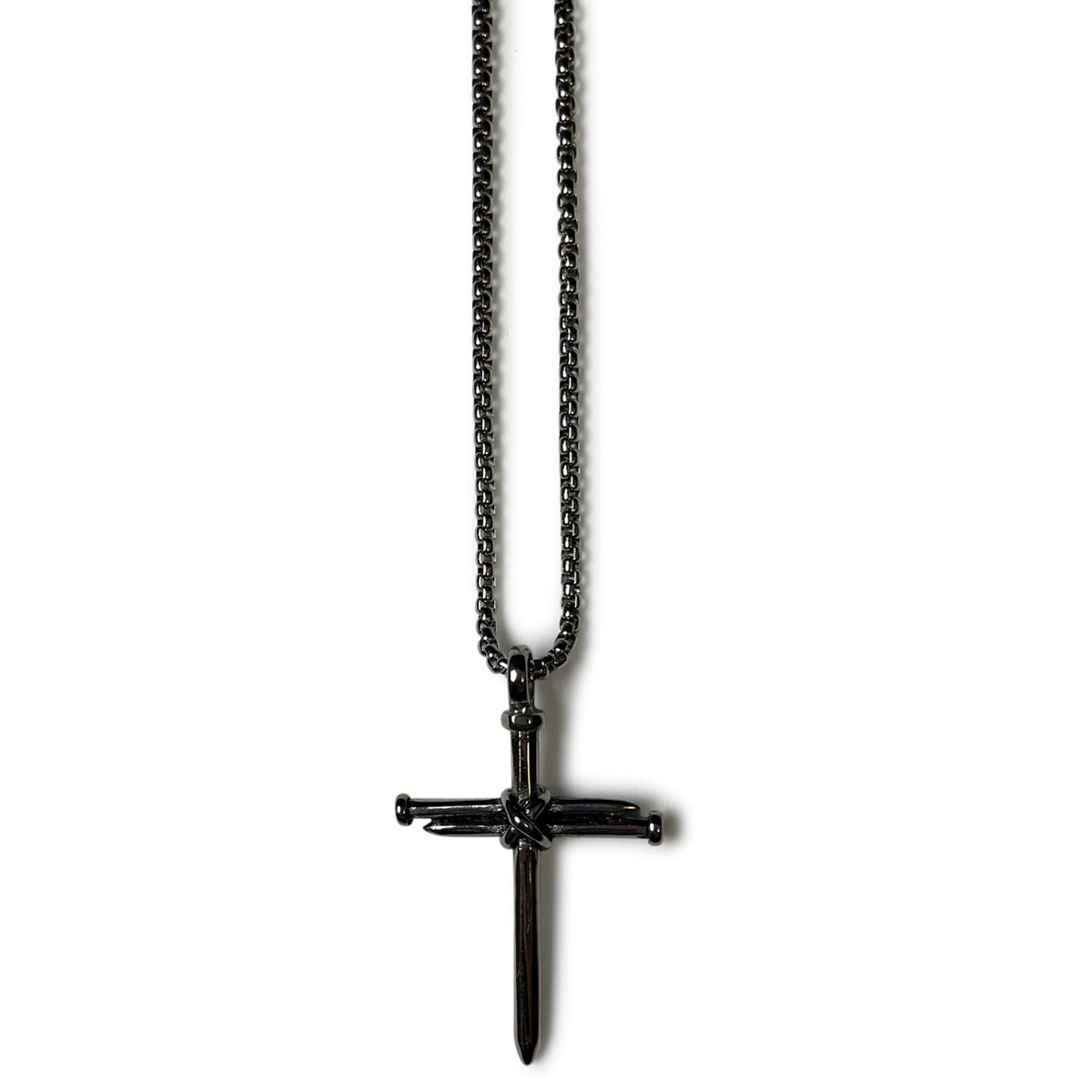 3-Nail Stainless Steel Cross with Chain
