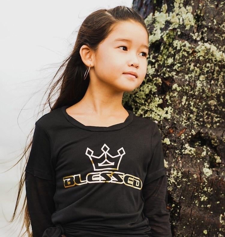 Blessed Girls Burnout Long-Sleeves