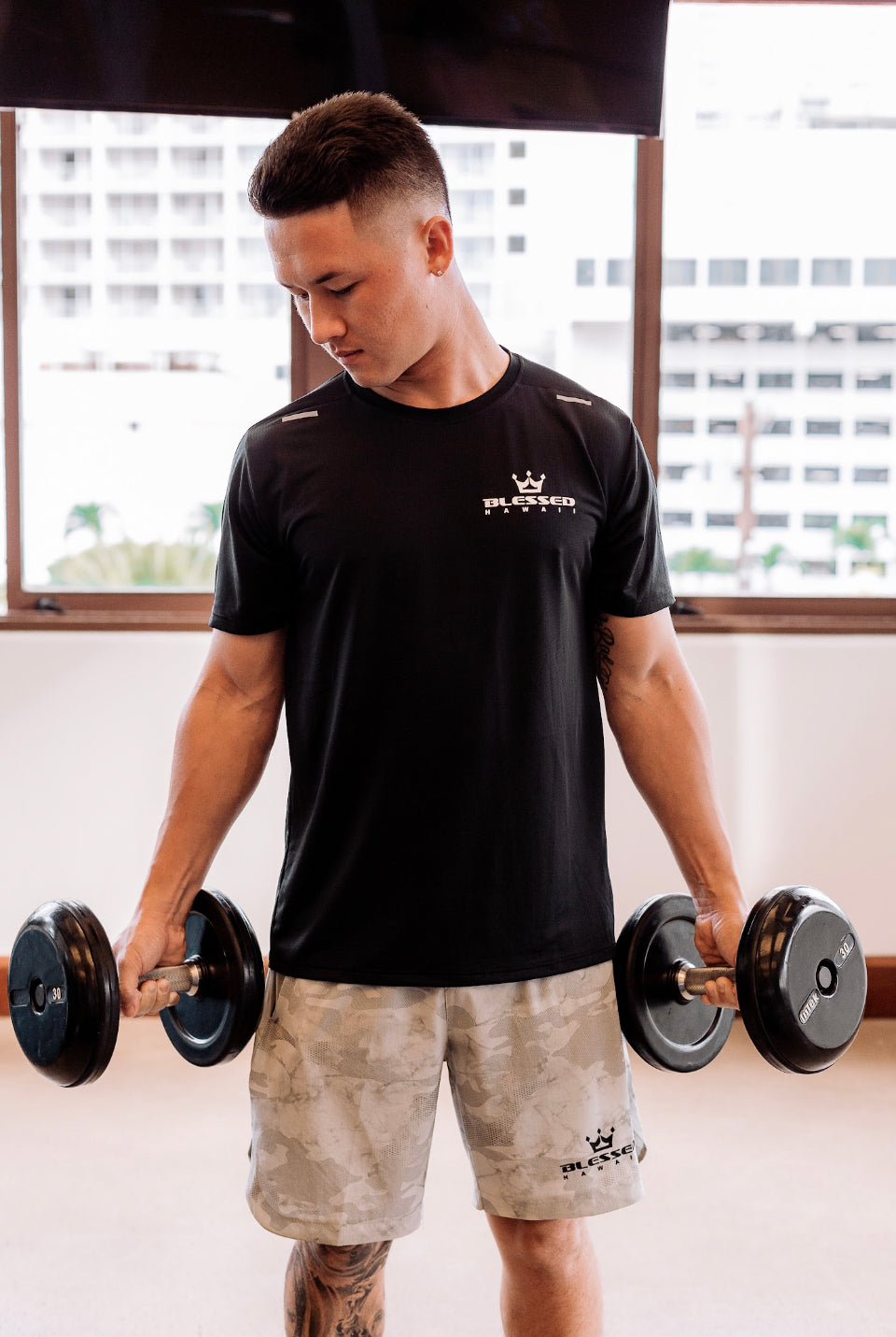 Blessed Camo Gym Shorts &/or Performance Tees