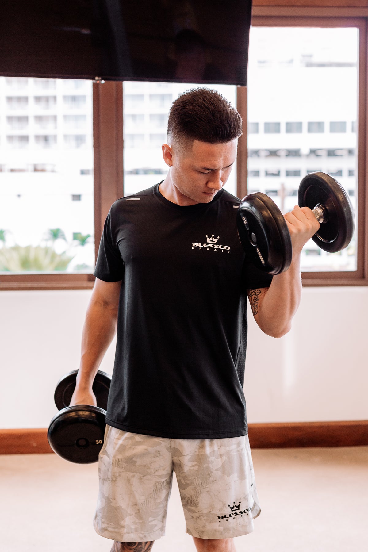 DAD Camo Gym Shorts or Performance Tees
